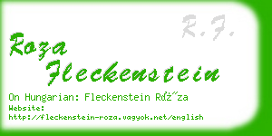 roza fleckenstein business card